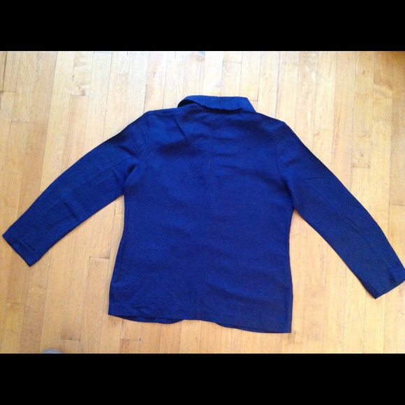 Forever 21 Women's Navy Blue Linen Blazer Size Medium - Picture 9 of 10